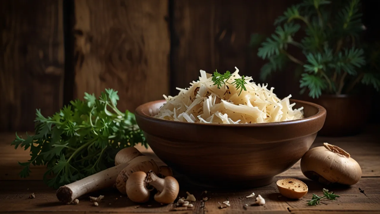 Zdjęcie Kapusta z grzybami leśnymi: Aromatyczne danie, które zachwyci smakoszy
