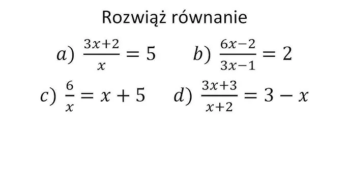 Zdjęcie Jak rozwiązać równanie wymierne: krok po kroku bez błędów