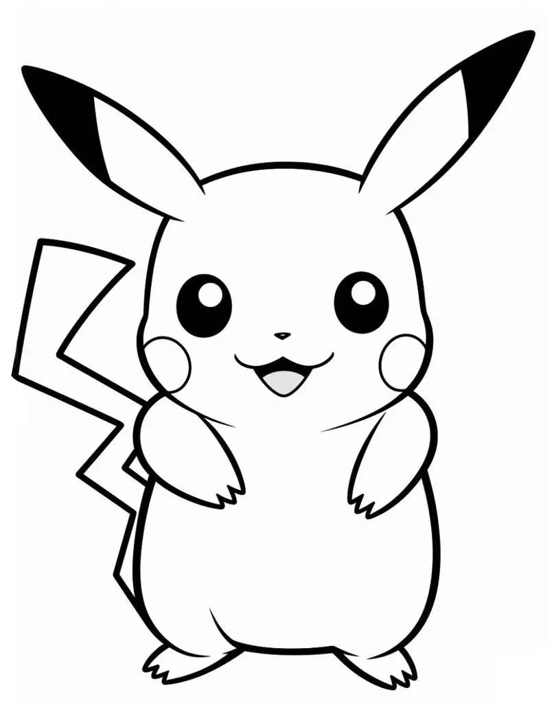 Zdjęcie Kolorowanki Pokemon Pikachu – darmowe szablony do wydruku dla dzieci
