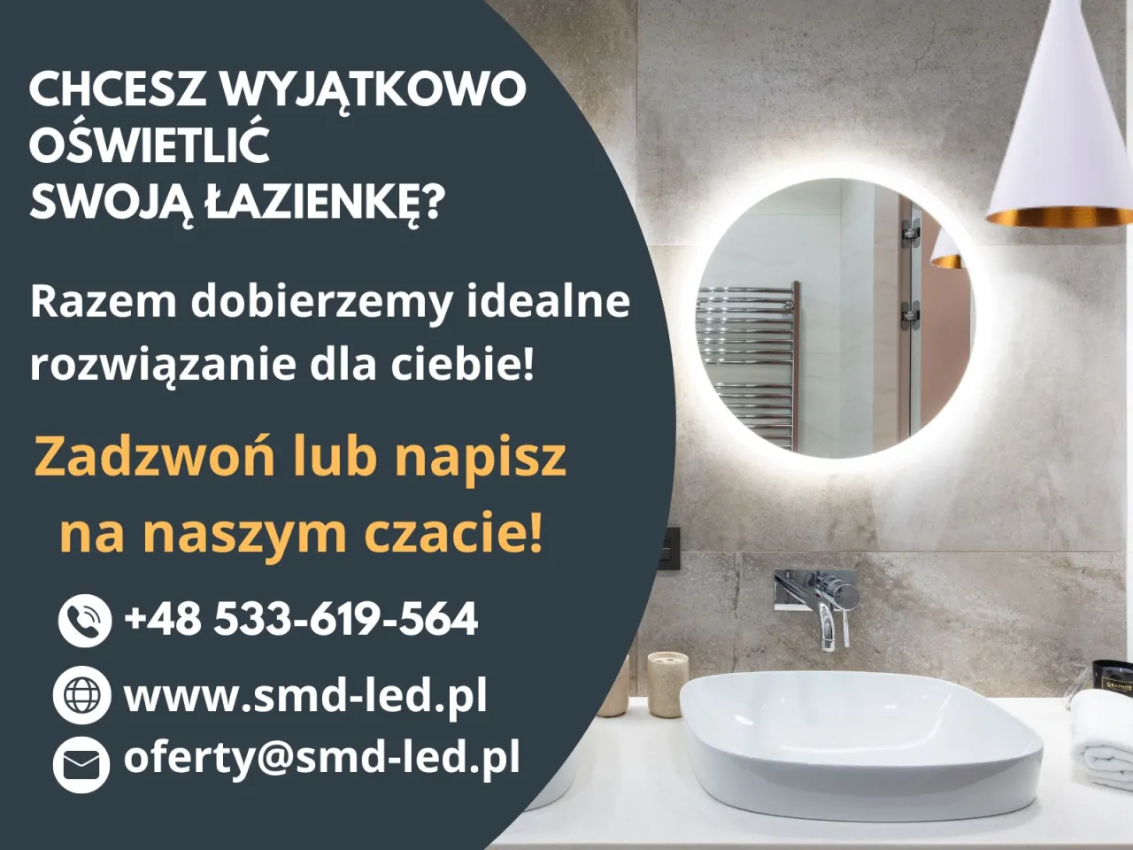 Zdjęcie Najlepsza barwa światła LED do łazienki – stwórz komfortową atmosferę