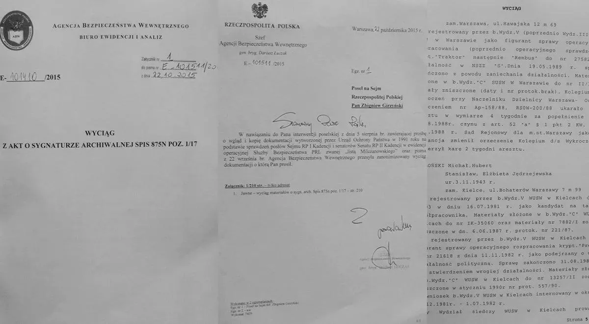 Zdjęcie Lista agentów SB: Wykaz szpiegów i donosicieli z PRL-u.