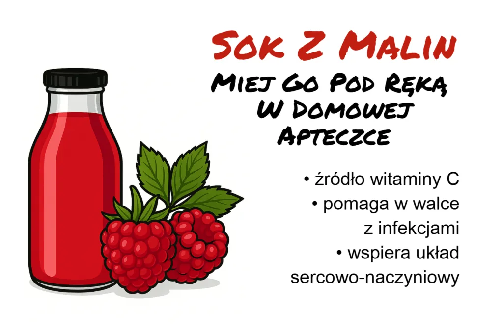 Zdjęcie Sok malinowy na co pomaga? Odkryj jego niezwykłe właściwości zdrowotne