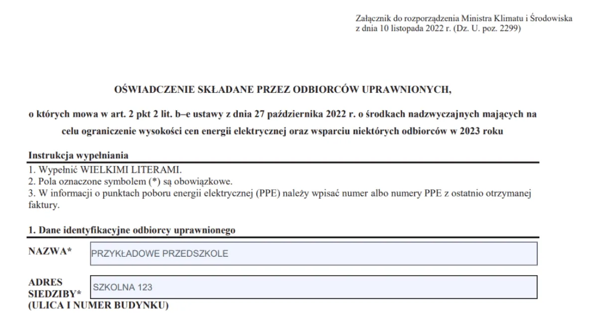 Zdjęcie Wniosek o zamrożenie cen prądu PGE - Jak i gdzie go złożyć?