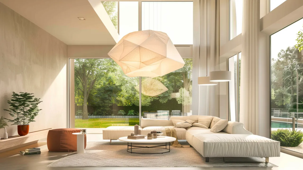 Zdjęcie Inspiracje lampy sufitowej do nowoczesnego salonu - najlepsze pomysły