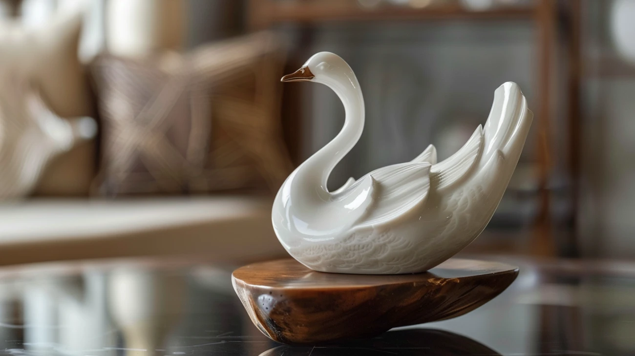 Zdjęcie Uwodząca elegancja: Figurka gęś - finezja w porcelanie