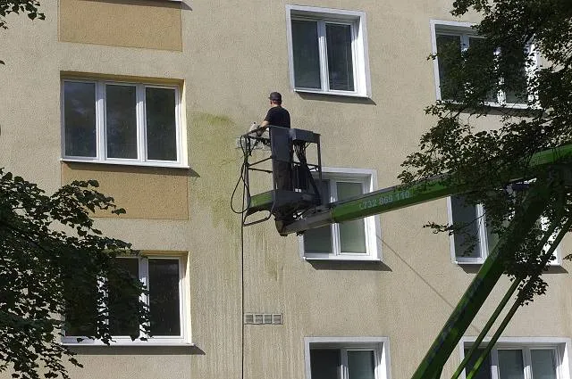 Zdjęcie Skuteczne sposoby na usunięcie zielonego nalotu z elewacji - poradnik