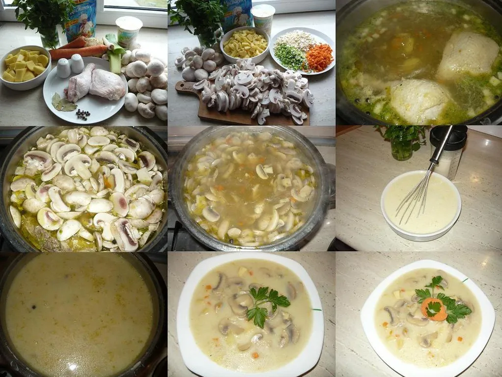 Zdjęcie Ile gotować pieczarki w zupie, aby uzyskać idealny smak i teksturę