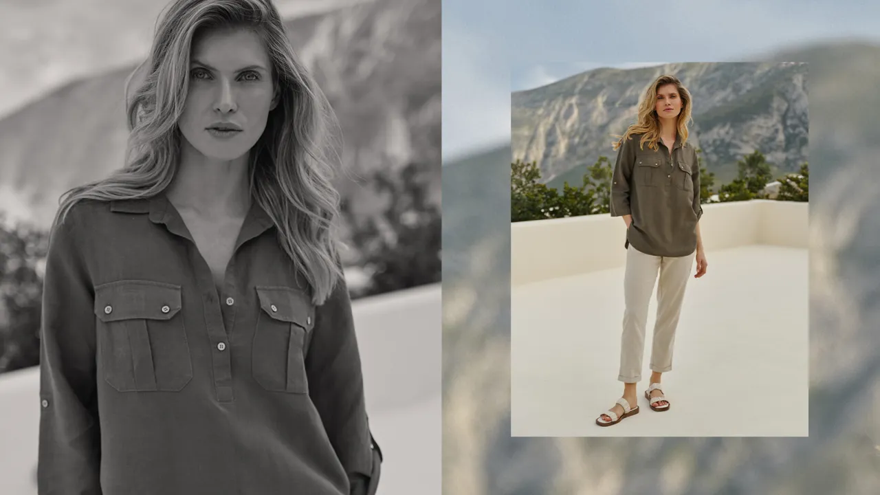 Zdjęcie Lniana koszula stylizacje - Sugestie dotyczące stylizacji z lnianą koszulą