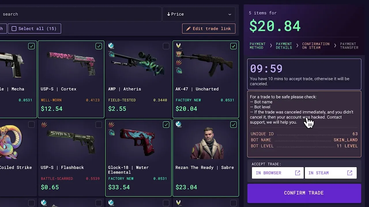 Zdjęcie Jak sprzedac skiny za pieniądze i uniknąć oszustw w grach