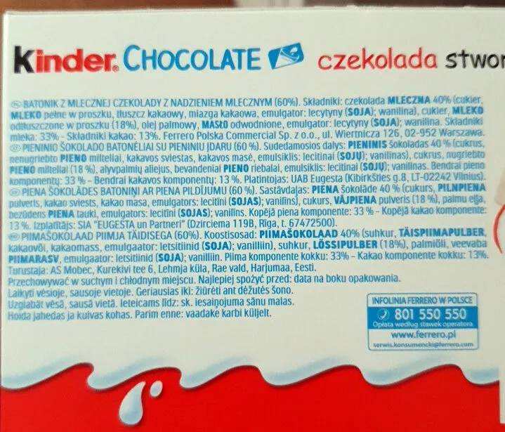Zdjęcie Czy kinder czekolada zawiera gluten? Sprawdź, co musisz wiedzieć