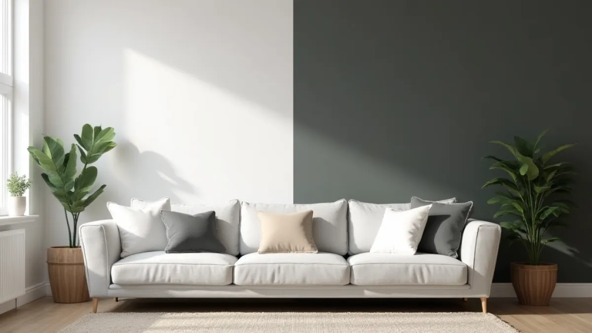 Zdjęcie Białe meble i szara kanapa: Jaki kolor ścian wybrać? Poradnik