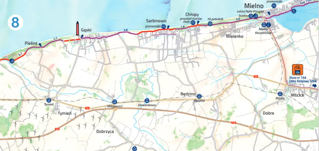 Zdjęcie Ile kilometrów z Mielna do Kołobrzegu? Sprawdź trasy i odległości