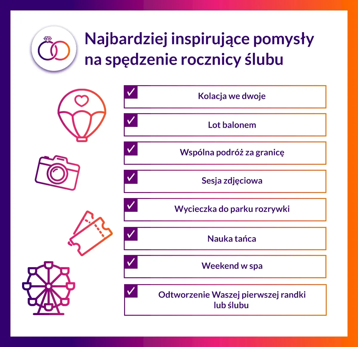 Zdjęcie Co można robić w rocznicę związku, aby stworzyć niezapomniane chwile