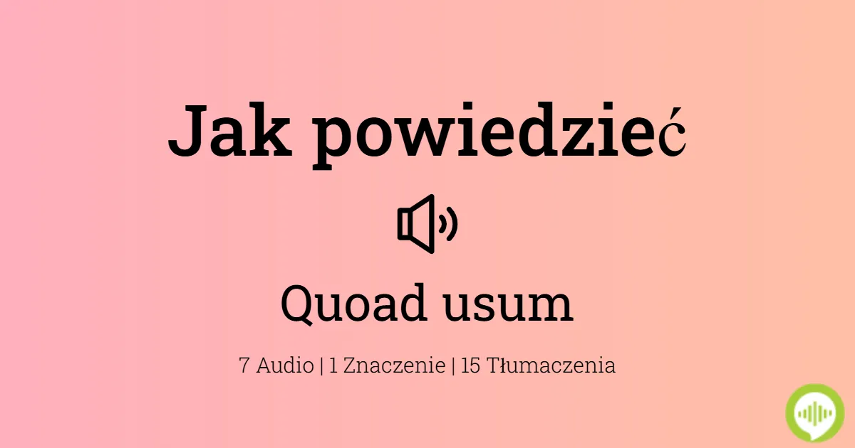 Zdjęcie Umowa quoad usum jak wymawiać - poznaj poprawną wymowę tej frazy