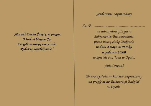Zdjęcie Czy na bierzmowanie zaprasza się gości i kogo warto zaprosić?
