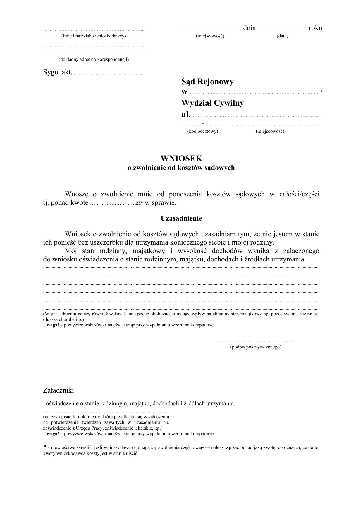 Zdjęcie Zwolnienie z kosztów sądowych: kluczowe terminy i sposób złożenia wniosku