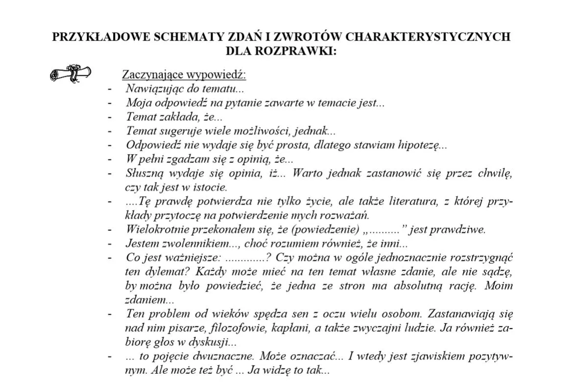 Zdjęcie Przydatne słownictwo do rozprawki: kompletna lista zwrotów i wyrażeń
