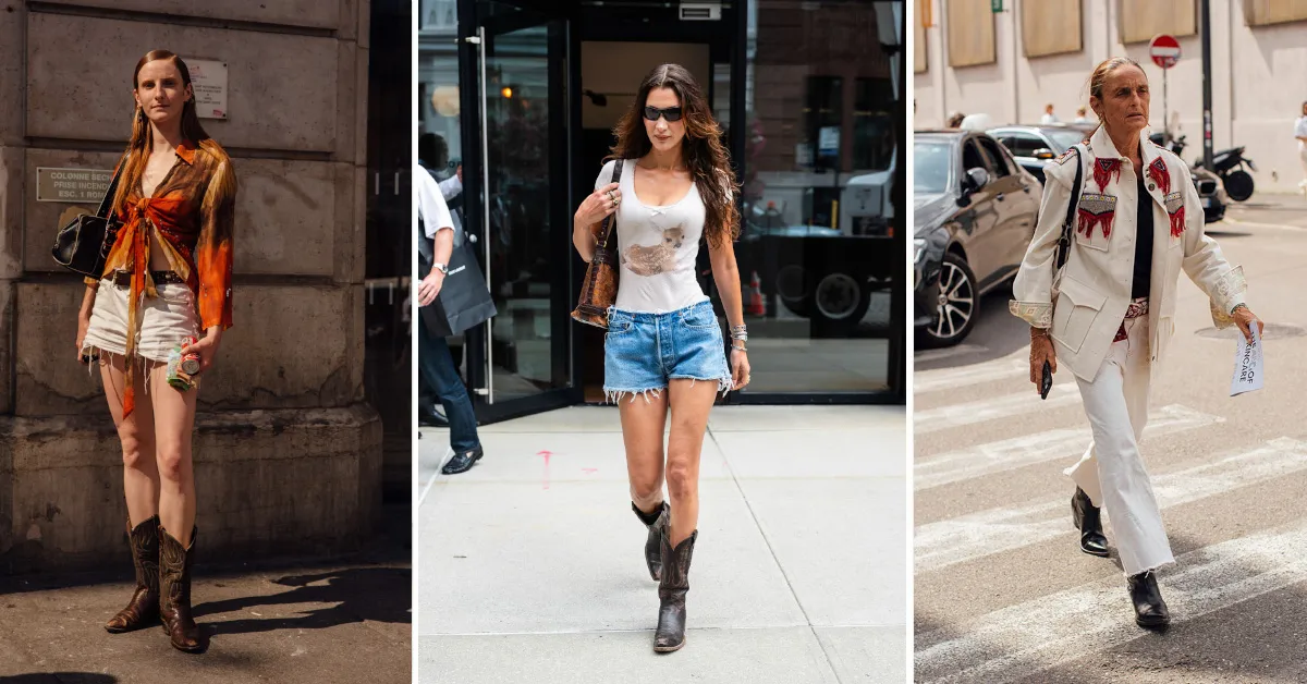 Zdjęcie Stylizacje gwiazd z kowbojkami, które zachwycą każdy look