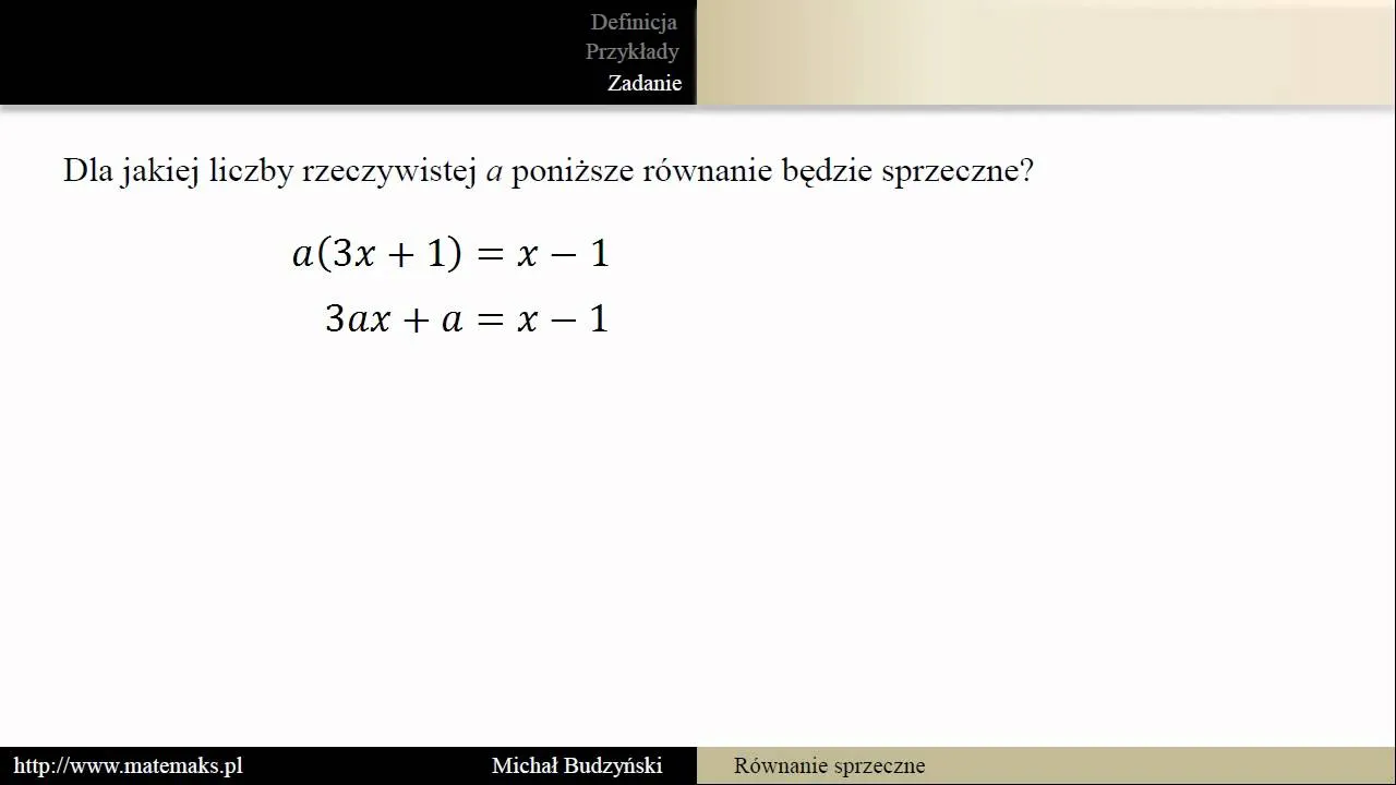 Zdjęcie Które z równań są sprzeczne? Oto przykłady, które musisz znać
