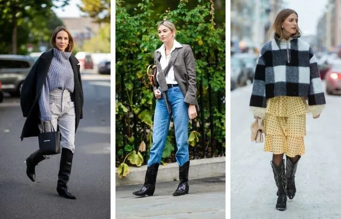 Zdjęcie Czarne kowbojki stylizacje – jak je nosić i wyglądać modnie