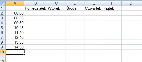 Zdjęcie Jak zrobić plan lekcji w Excelu - proste kroki, które ułatwią naukę