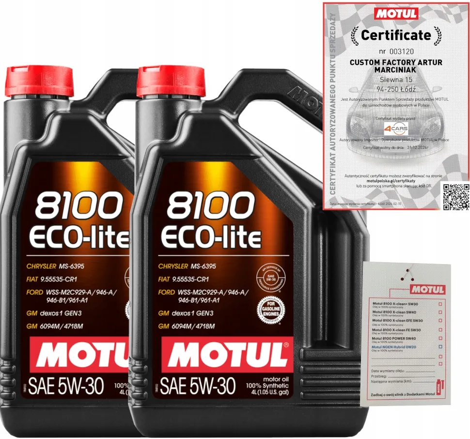 Zdjęcie Motul Eco Lite 5W30 - najlepszy wybór dla nowoczesnych silników