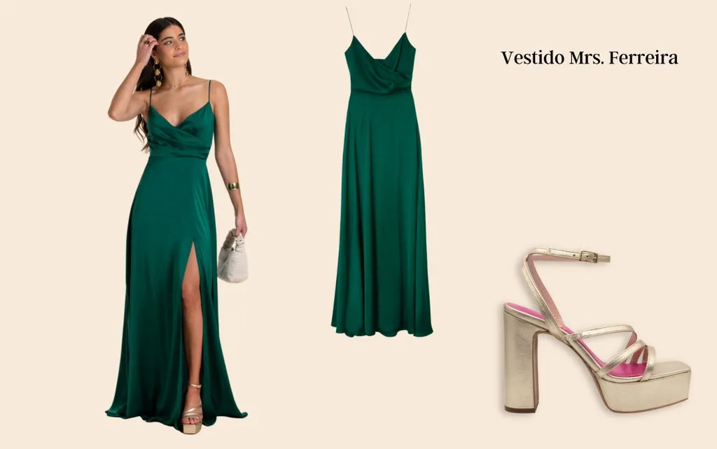 Zdjęcie Vestido verde oscuro: ¿qué zapatos elegir para cada ocasión?