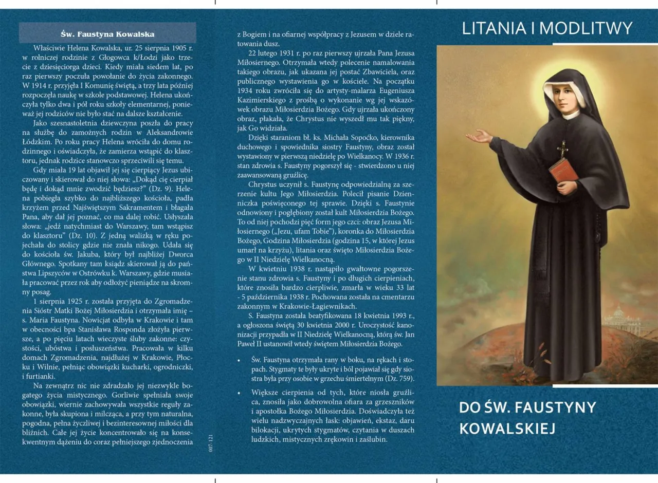 Zdjęcie Litania do św. Faustyny: pełny tekst, znaczenie i sposoby odmawiania