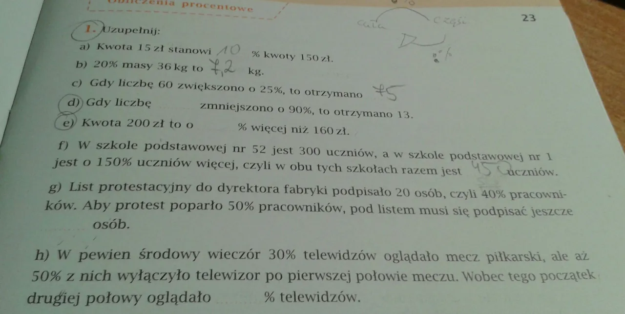 Zdjęcie Oblicz szybko jakim procentem kwoty 150 zł jest 60 zł - prosty wzór i przykład