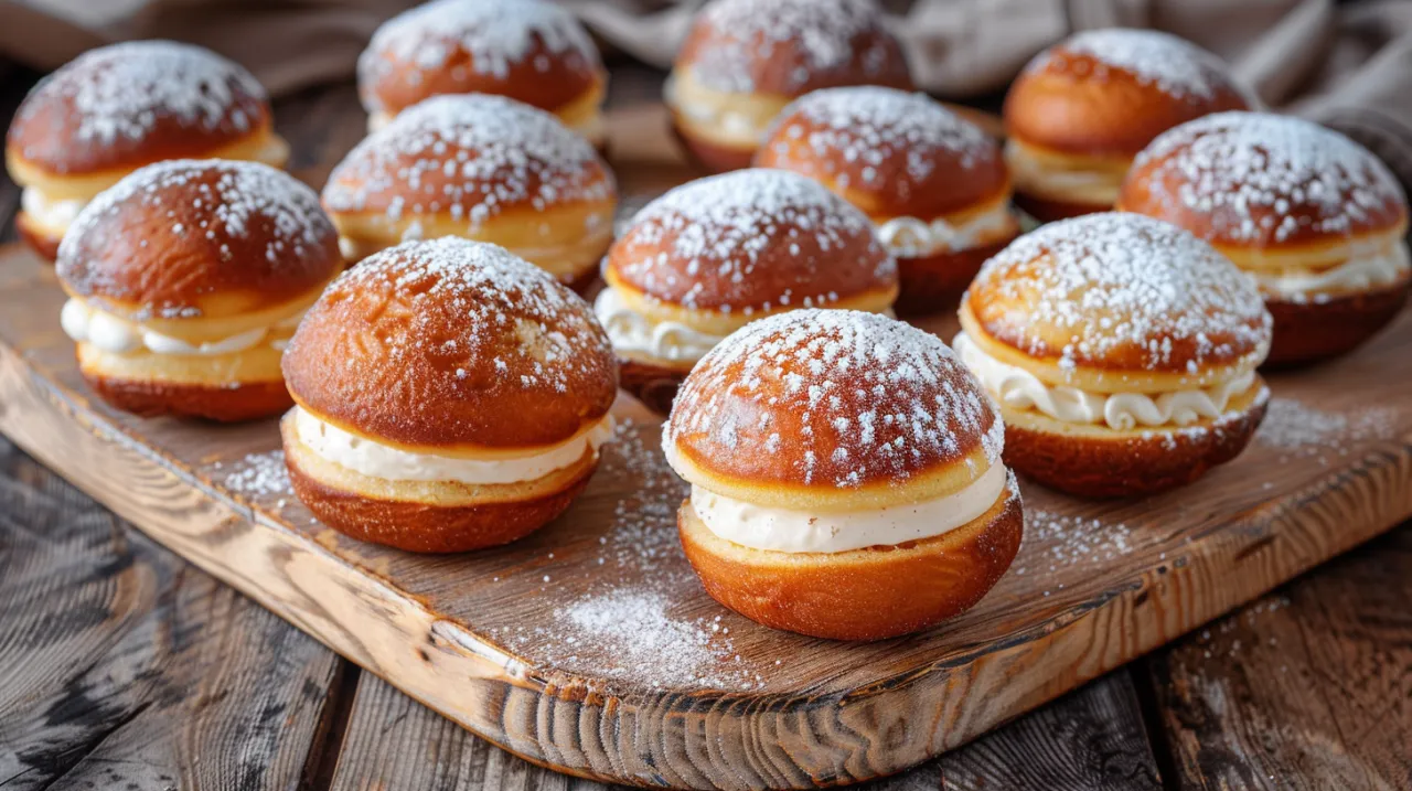 Zdjęcie Pączek z kremem - Jak zrobić pyszne domowe pączki z kremem