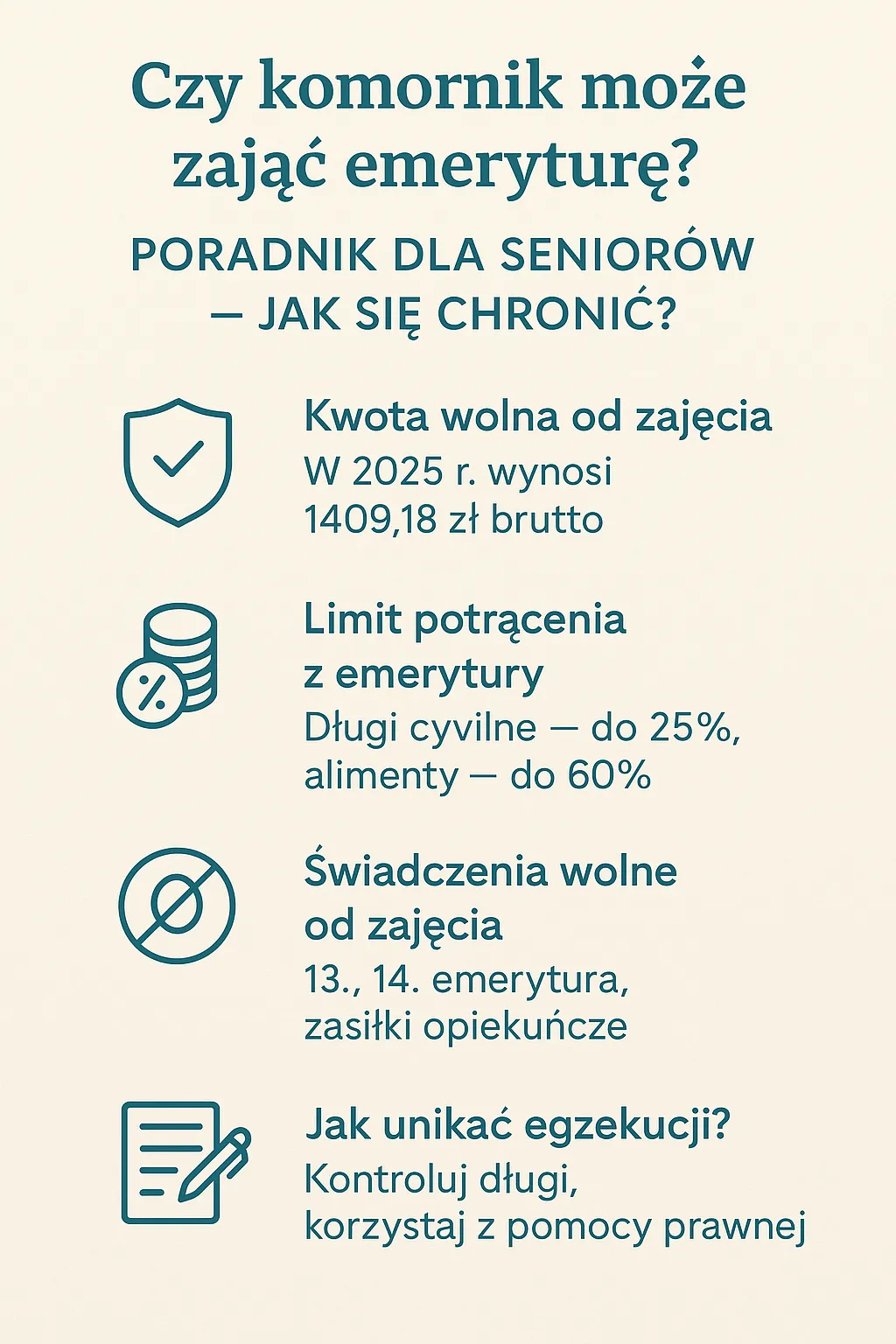 Zdjęcie Czy komornik może zająć rentę rodzinną? Dowiedz się, co grozi