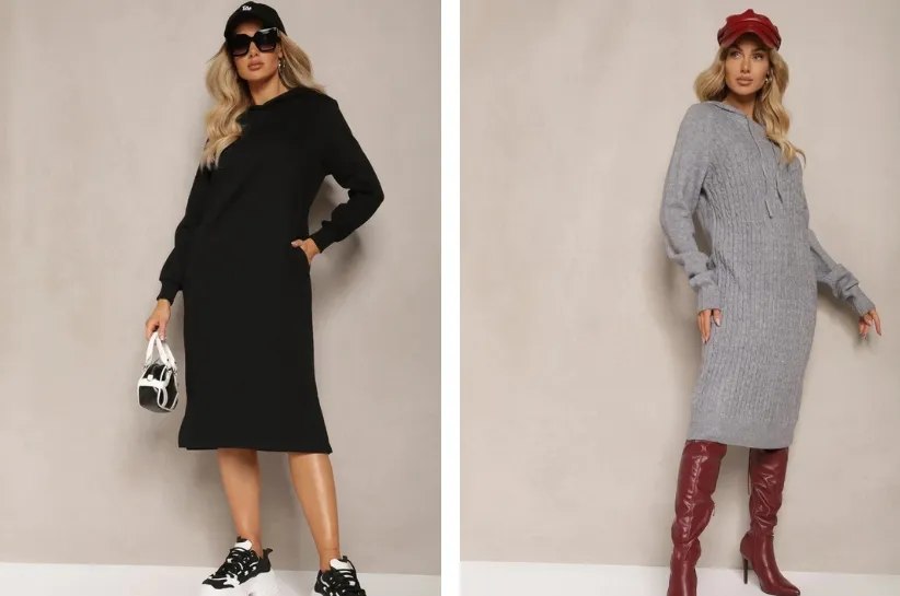 Zdjęcie Sukienka dresowa z kapturem stylizacje – odkryj modne połączenia