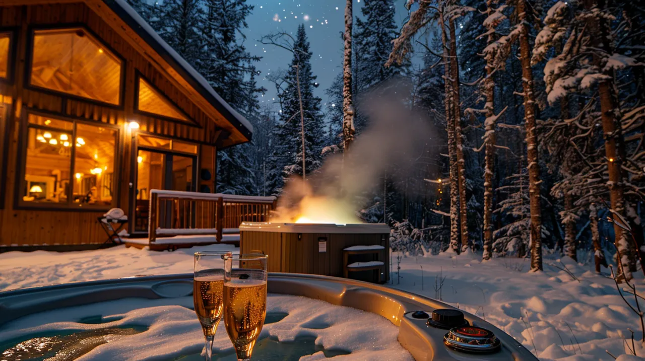 Zdjęcie Domek z jacuzzi dla dwojga: Romantyczny wypoczynek na sylwestra
