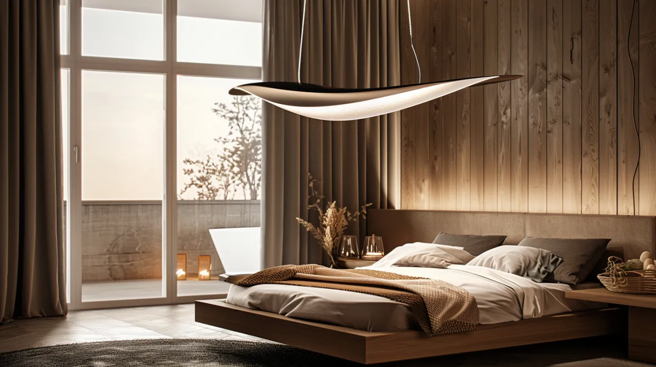 Zdjęcie Lampa do sypialni - nowoczesne i eleganckie oświetlenie dla relaksu i stylu