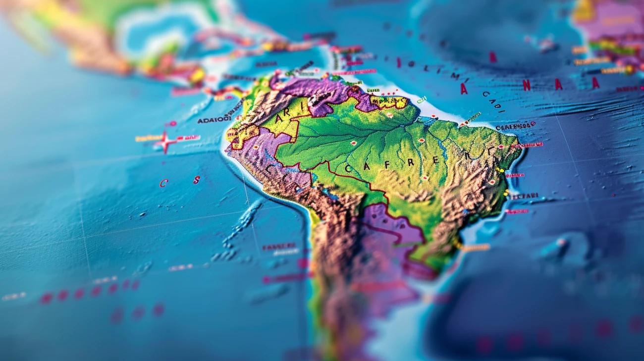 Zdjęcie Mapa Ameryki Południowej: Geografia kontynentu.