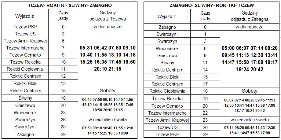 Zdjęcie Rozkład jazdy Latocha Tczew Opalenie - Sprawdź godziny odjazdów