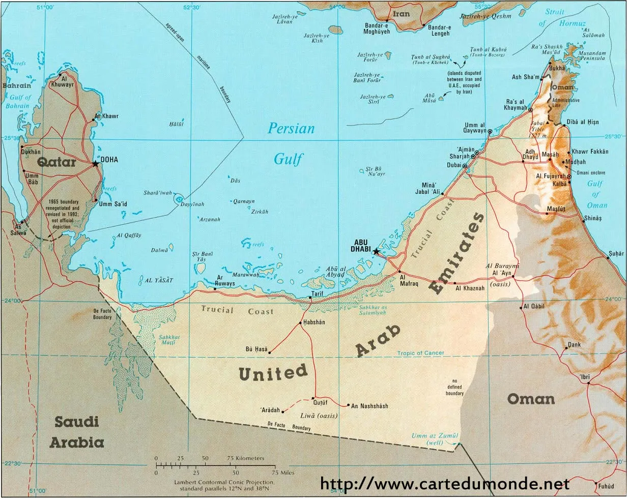 Zdjęcie Gdzie dokładnie leżą Zjednoczone Emiraty Arabskie? Poznaj ich położenie na mapie!