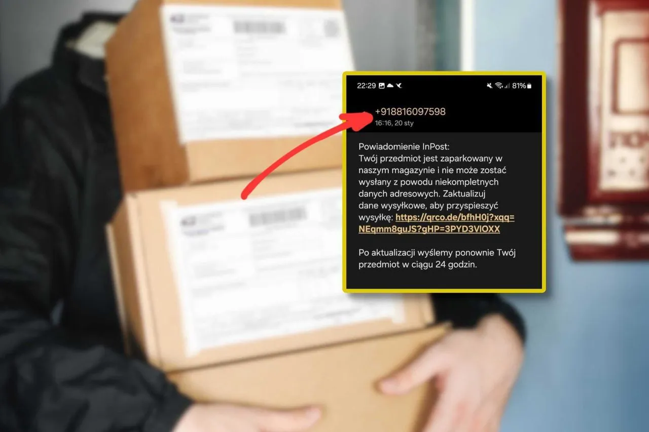Zdjęcie Nie dość do wiary! Fałszywy SMS od InPostu zaskakuje.