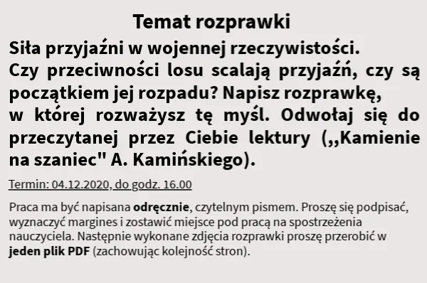 Zdjęcie Jak napisać rozprawkę o Kamieniach na szaniec, by zaskoczyć nauczyciela
