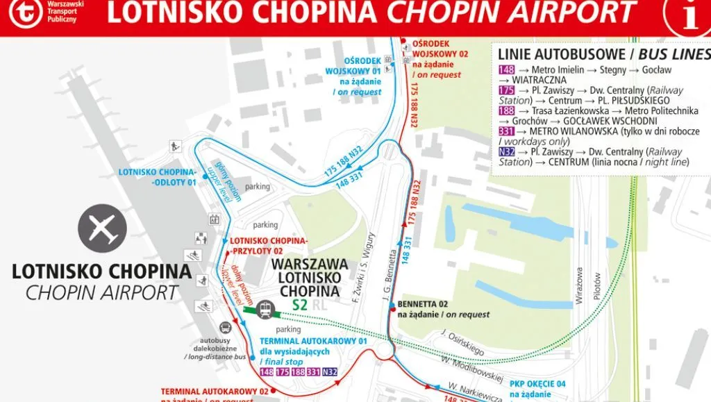 Zdjęcie Jak dotrzeć na lotnisko Chopina? Dokładna lokalizacja i adres - wszystko tutaj