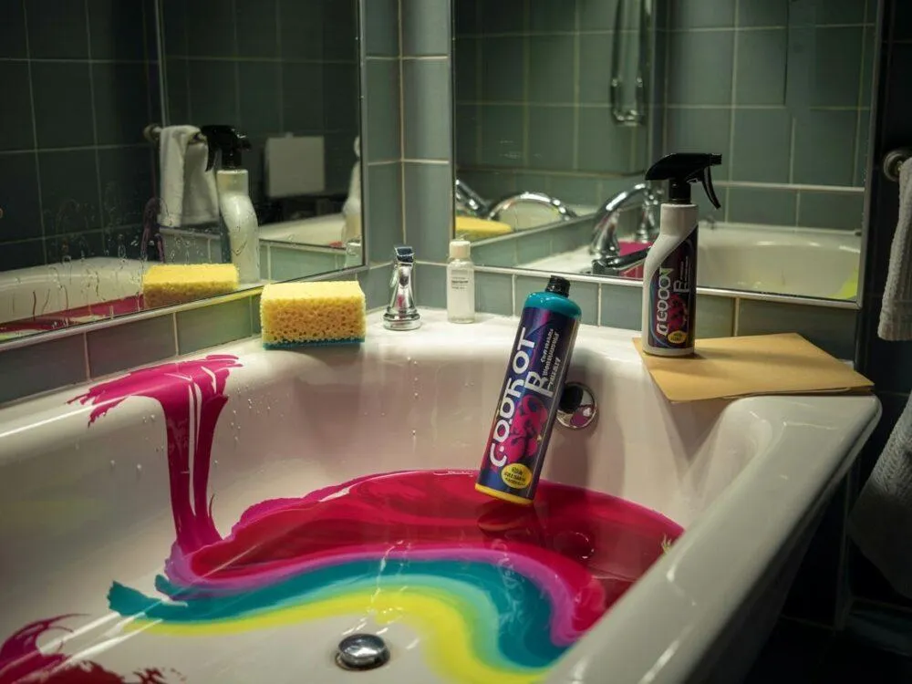 Zdjęcie Skuteczne sposoby na zmycie farby do włosów z umywalki bez śladów