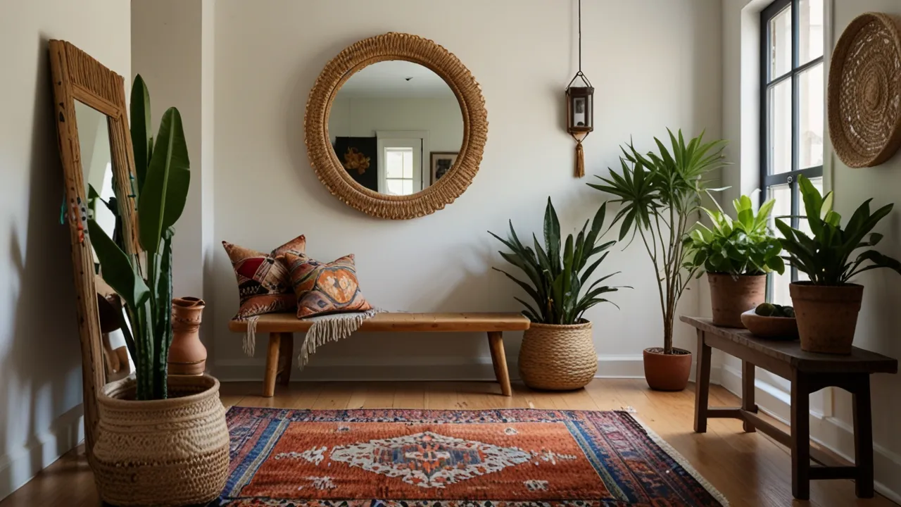 Zdjęcie Aranżacja przedpokoju boho: Stylowe pomysły i dekoracje