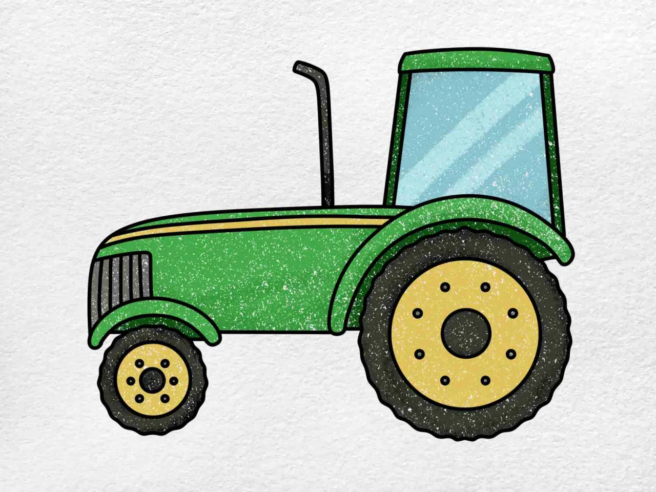 Zdjęcie Jak narysować John Deere: Proste kroki do idealnego rysunku traktora