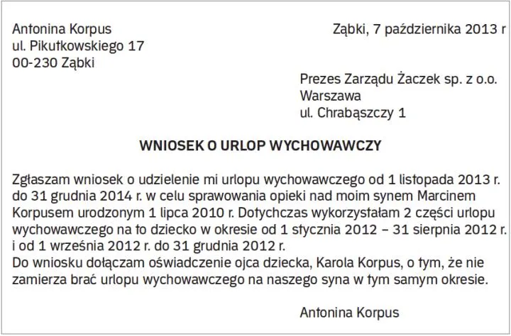 Zdjęcie Jak bez błędów wypełnić wniosek o urlop wychowawczy krok po kroku