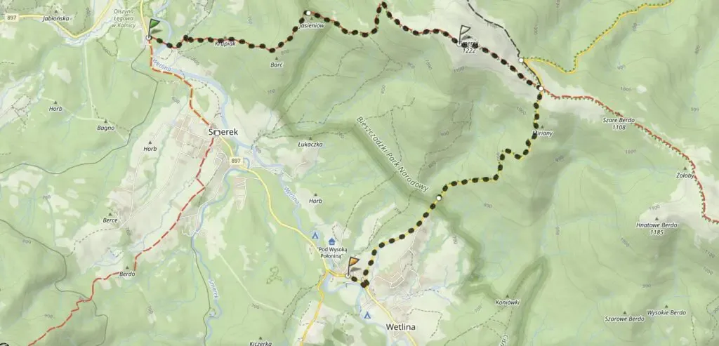 Zdjęcie Mapa pętli bieszczadzkiej i najlepsze szlaki turystyczne w Bieszczadach