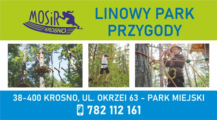 Zdjęcie Park linowy Krosno - atrakcje, bezpieczeństwo i godziny otwarcia