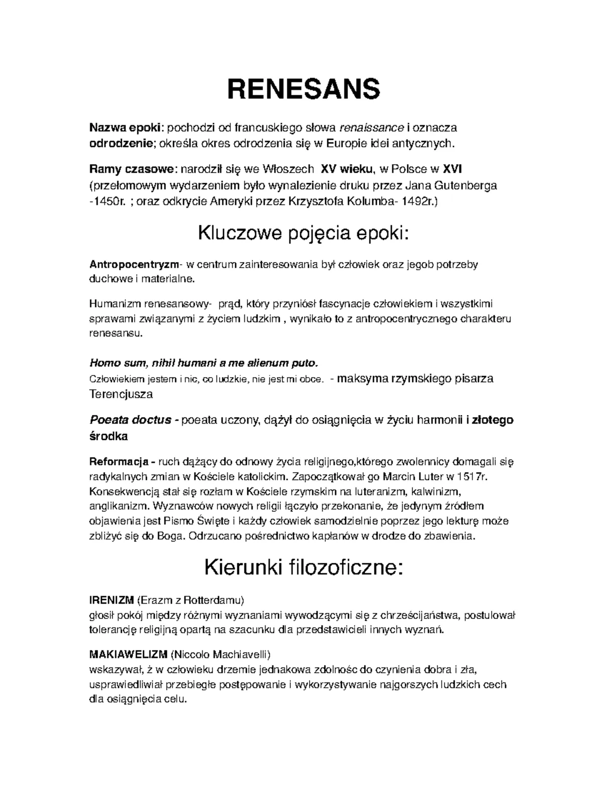 Zdjęcie Renesans w Polsce notatka - kluczowe informacje i najważniejsze postacie