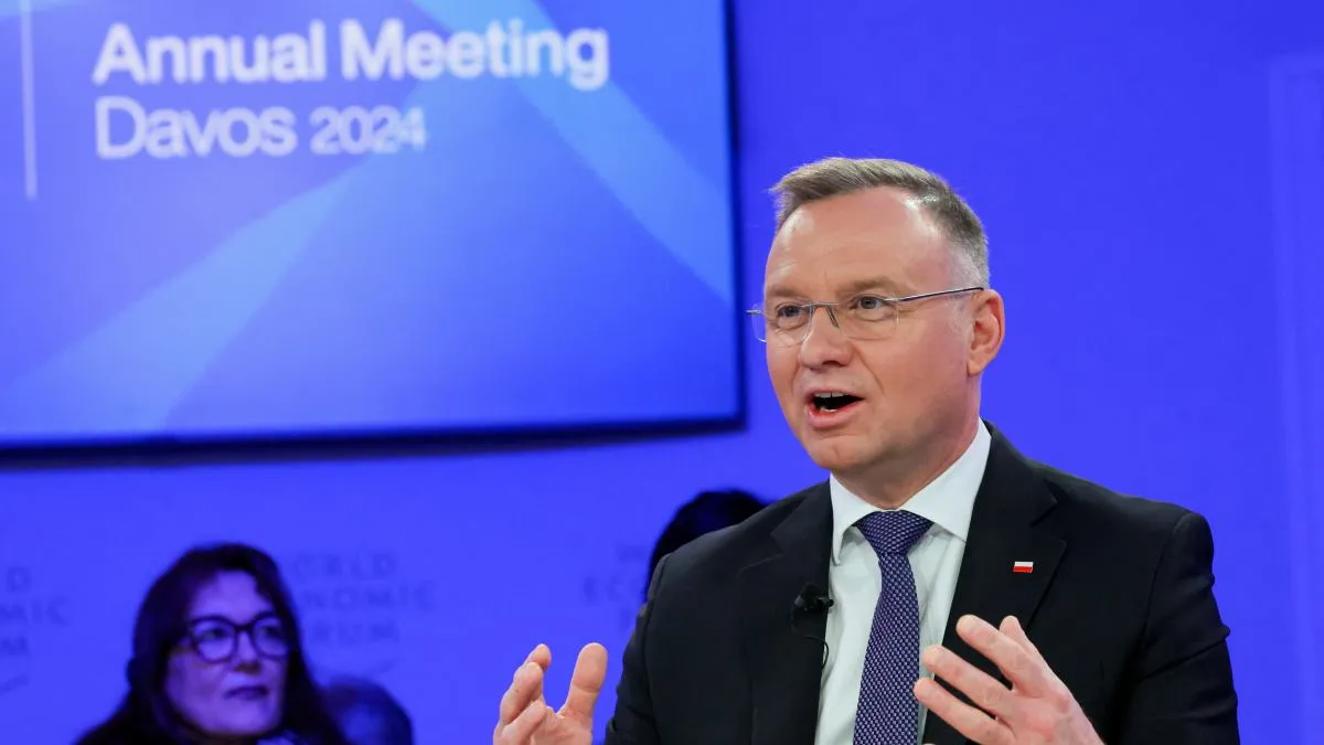 Zdjęcie Prezydent Duda w Davos porusza kwestie ułaskawienia.