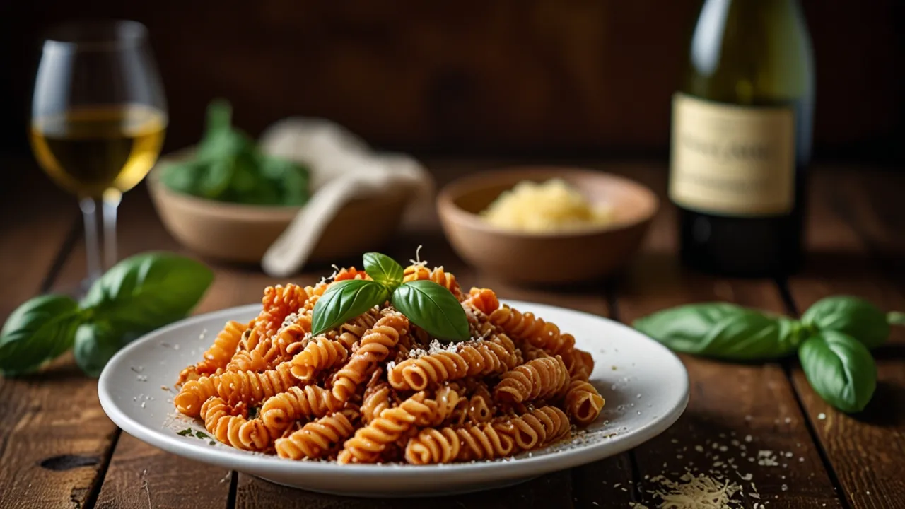 Zdjęcie Makaron z pesto z suszonych pomidorów - aromatyczne danie