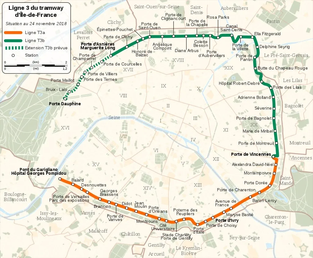 Zdjęcie Mapa dzielnic Paryża - najważniejsze informacje.